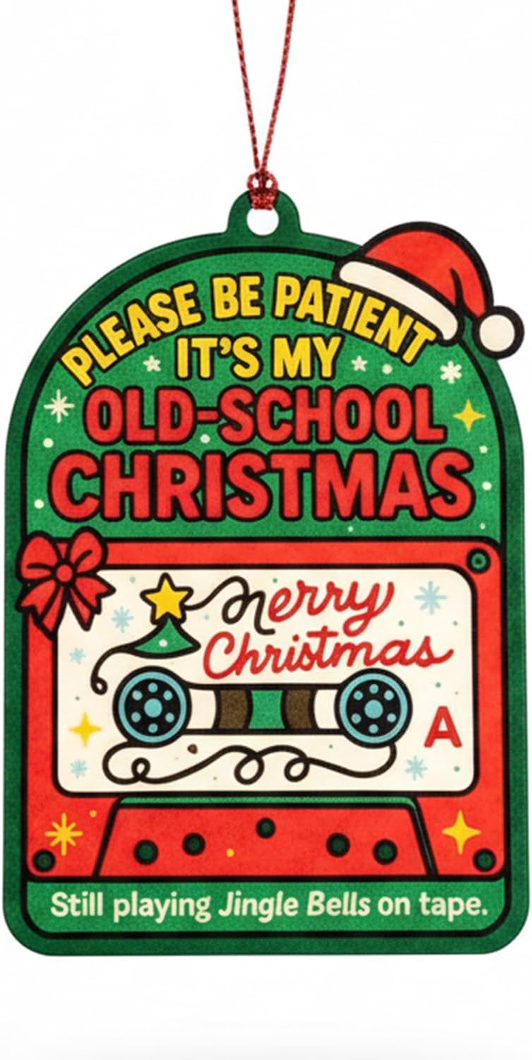 NELXI Old School Christmas Decorations, Funny Christmas Ornaments, Please Be Patient with Me Im from The 1900s, Gifts Exchange Idea, Retro Christmas Decorations, Xmas Decor, Funny Gifts - Image 1